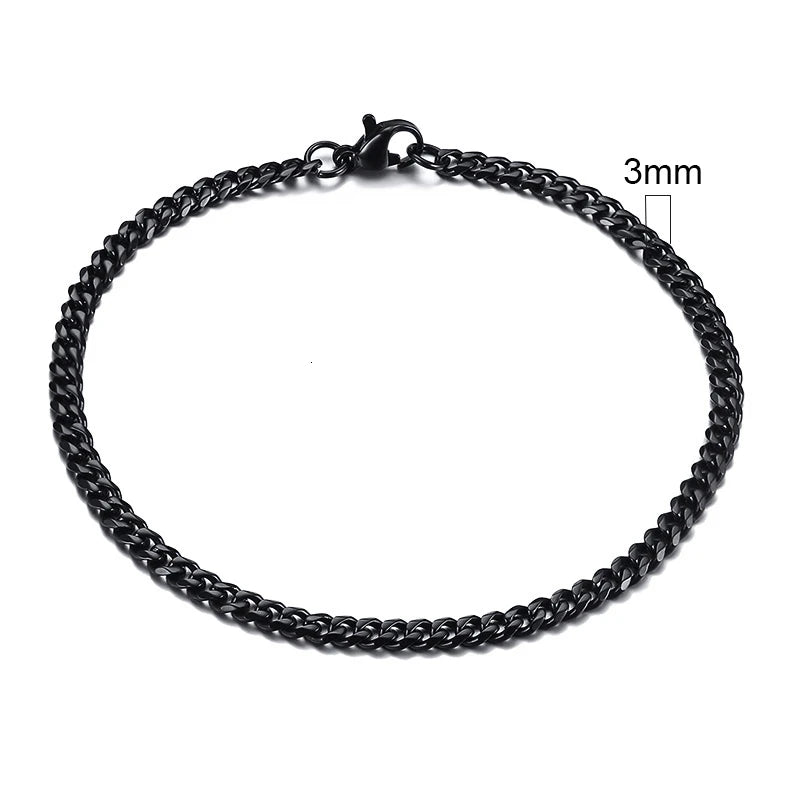 Braceletee Unisex Chunky Miami Curb Chain Bracelet | Stainless Steel