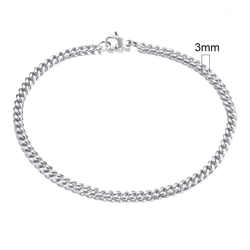 Braceletee Unisex Chunky Miami Curb Chain Bracelet | Stainless Steel